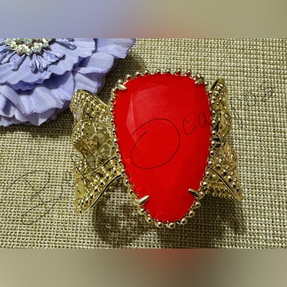 ❌SOLD❌ Kendra Scott RED Harlow/Morgan/Abena Set - Picture 9 of 12